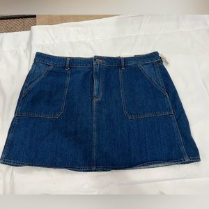 denim mini skirt